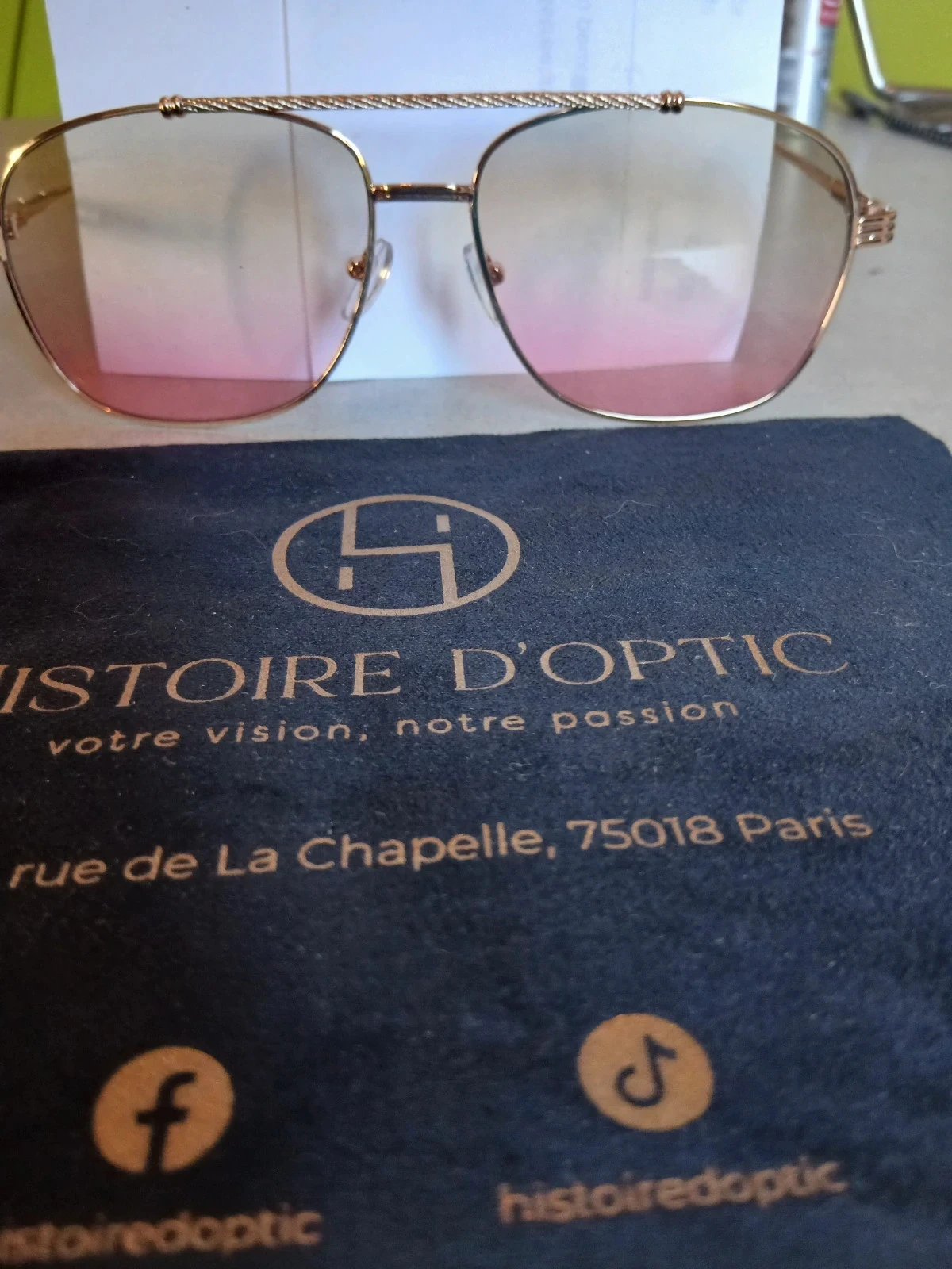 Vintage Aviator Style Glasses – Gradient Lenses (histoire d’optique) – photo 5